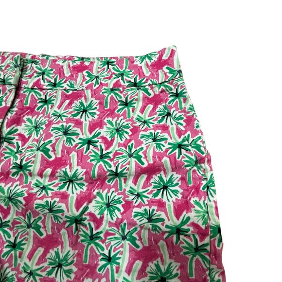 Crown & Ivy cotton stretch Shelby shorts sz 8 pink & green scalloped hem pockets - Picture 4 of 8